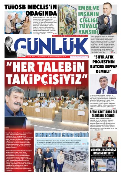 Mersin Günlük Gazetesi 1. Sayfa