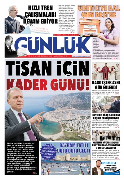 Mersin Günlük Gazetesi 1. Sayfa