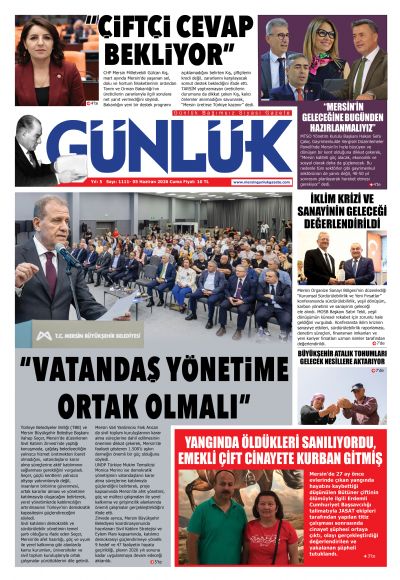 Mersin Günlük Gazetesi 1. Sayfa