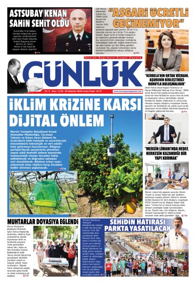 Mersin Günlük Gazetesi 1. Sayfa