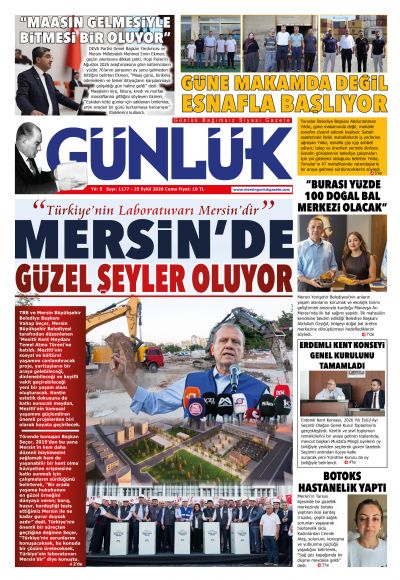 Mersin Günlük Gazetesi 1. Sayfa