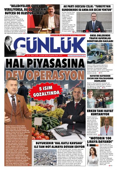 Mersin Günlük Gazetesi 1. Sayfa