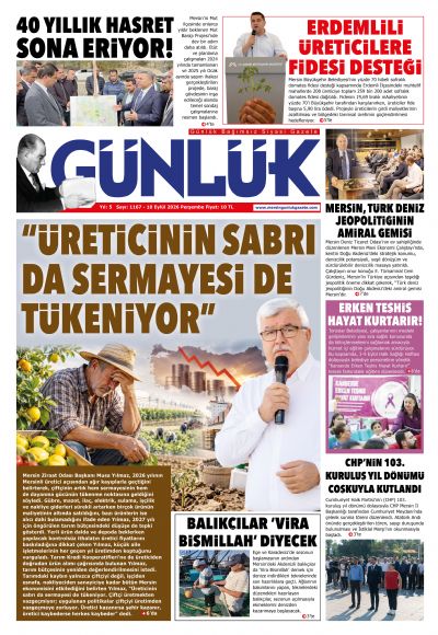 Mersin Günlük Gazetesi 1. Sayfa