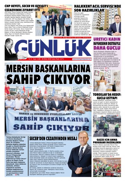 Mersin Günlük Gazetesi 1. Sayfa
