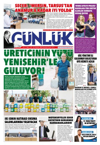 Mersin Günlük Gazetesi 1. Sayfa
