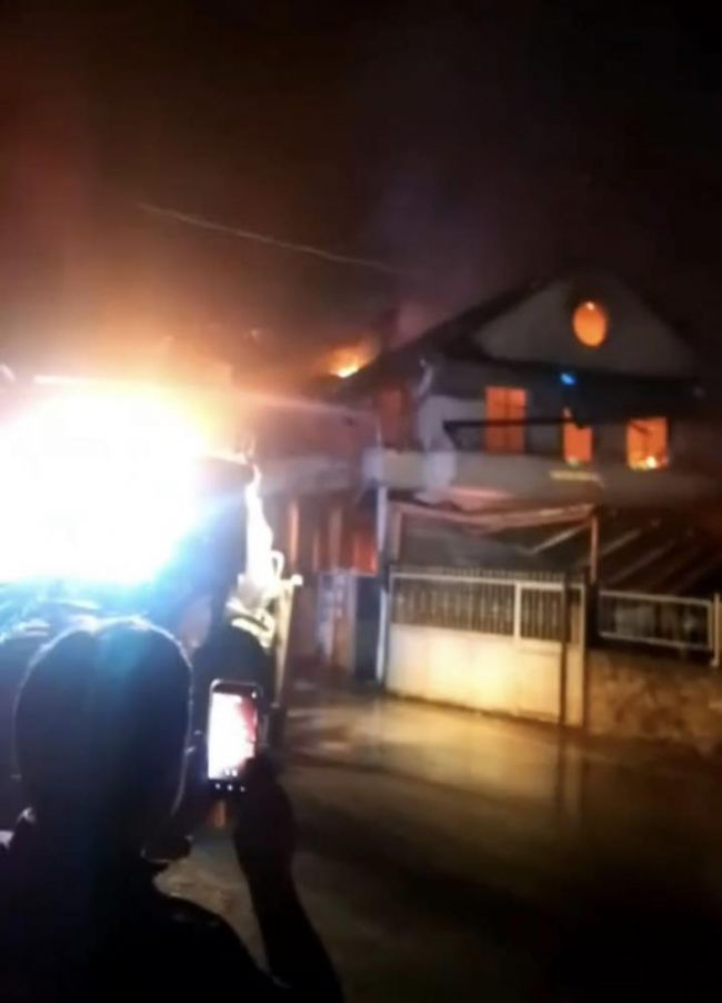 Yayla evinde korkutan yangın