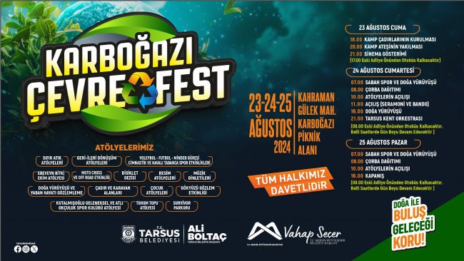 TARSUS'TA KARBOĞAZI ÇEVRE FESTİVALİ DÜZENLENİYOR