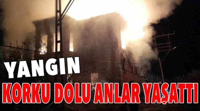AHŞAP EVDE YANGIN ÇIKTI