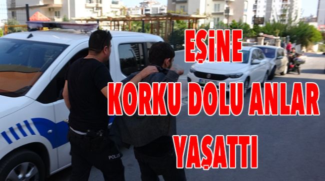 EŞİNİ BANYOYA KİTLEDİ