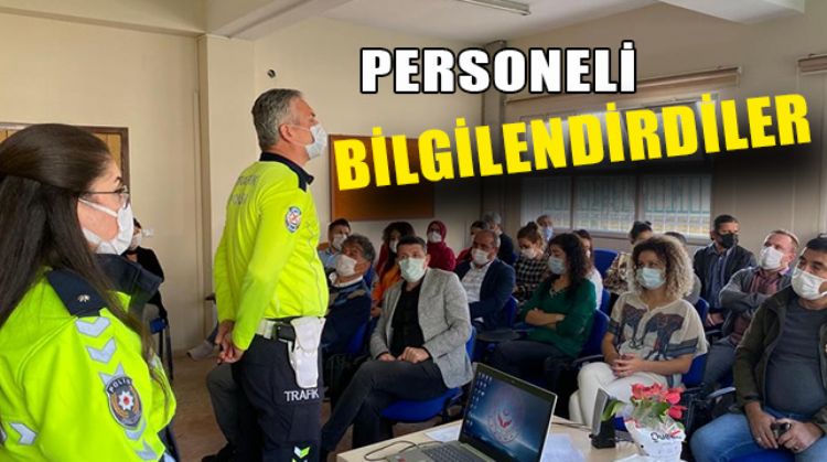 MERSİN TRAFİK POLİSLERİ, SOSYAL HİZMET MERKEZİ PERSONELİNE BİLGİLENDİRME