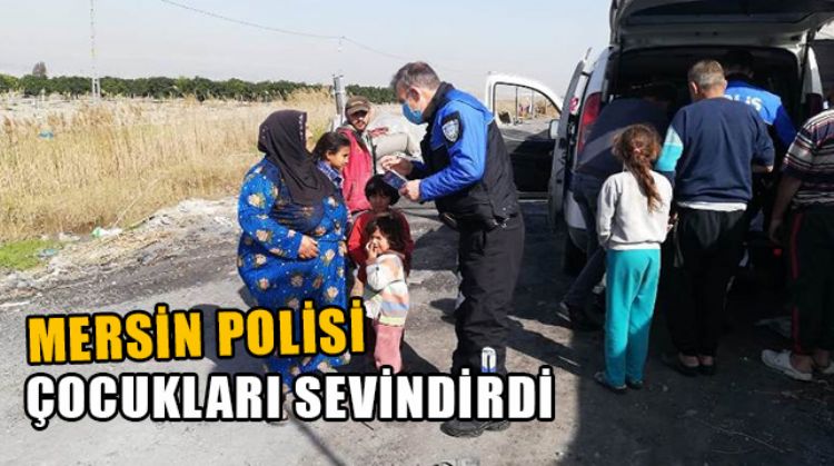MERSİN POLİSİ ÇOCUKLARA KIYAFET YARDIMINDA BULUNDU