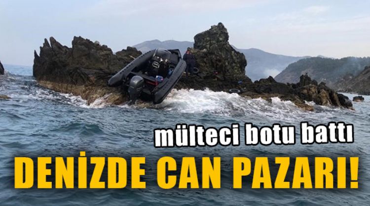 ANAMUR'DA KAYALARA ÇARPAN MÜLTECİ BOTU BATTI, DENİZDE CAN PAZARI YAŞANDI