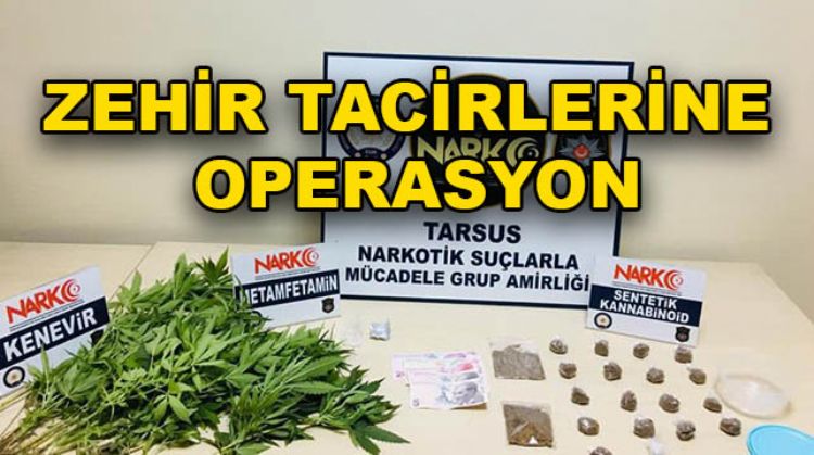 TARSUS’TA UYUŞTURUCUDAN 4 KİŞİ TUTUKLANDI