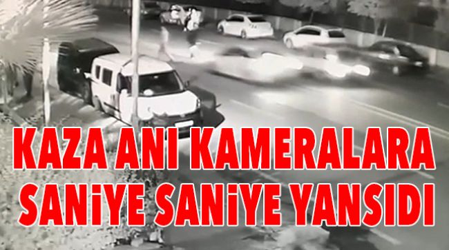 KARŞIDAN KARŞIYA GEÇMEK İSTERKEN ARABA ÇARPTI