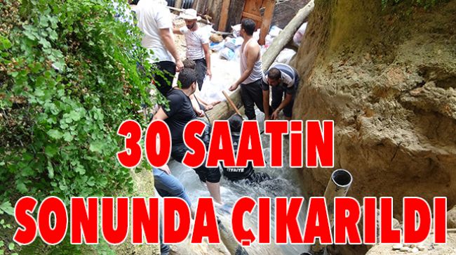 EKİPLER KÜÇÜK ÇOCUĞA 30 SAATLİK ÇALIŞMA İLE ULAŞABİLDİ