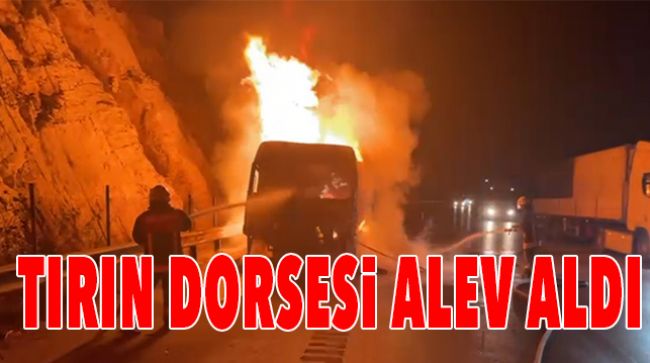 KÖMÜR YÜKLÜ TIR ALEV ALDI