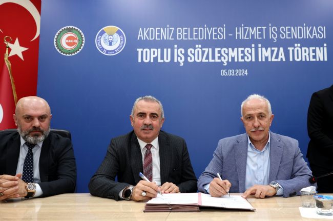 Akdeniz Belediyesi’nde toplu sözleşme sevinci