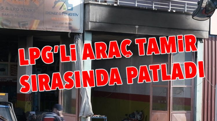 OTO TAMİRCİSİ ALEV ALDI