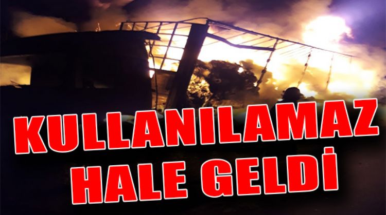 İPLİK YÜKLÜ TIR’DA YANGIN ÇIKTI