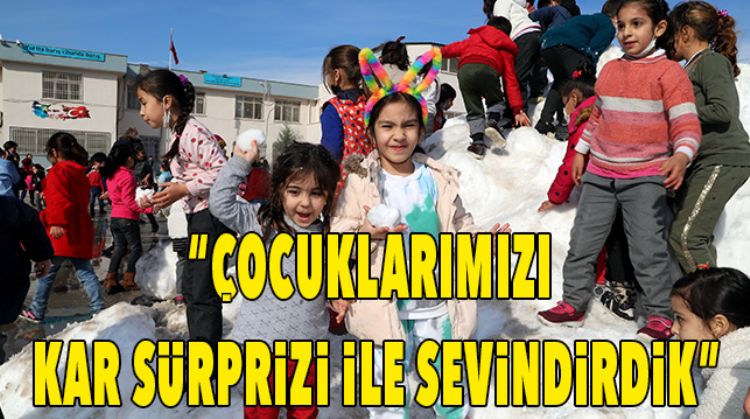 AKDENİZ BELEDİYESİ KAR SÜPRİZİ YAPTI