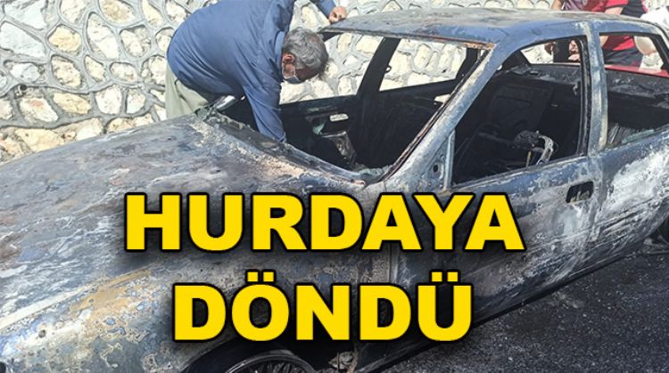 OTOMOBİL SEYİR HALİNDEYKEN YANDI