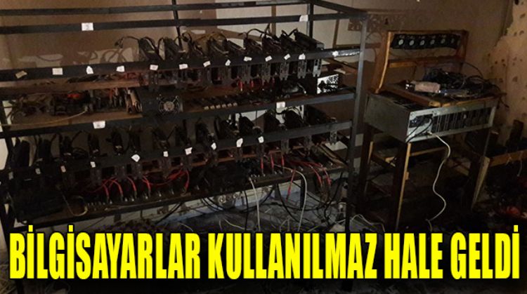 BİLGİSAYAR DEPOSUNDA YANGIN ÇIKTI