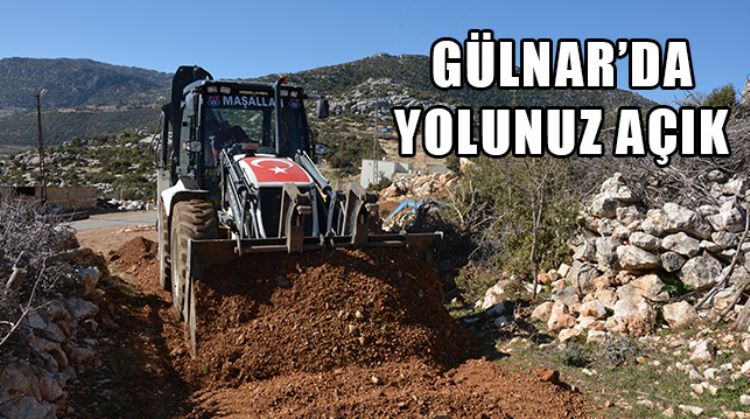 GÜLNAR BELEDİYESİ YOL YAPIM ÇALIŞMALARINA ARALIKSIZ DEVAM EDİYOR