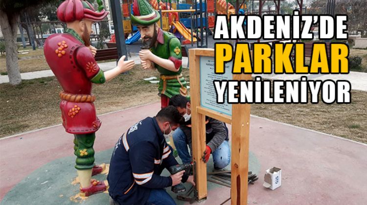 AKDENİZ’DE ESKİ PARKLAR YENİLENİRKEN PARK SAYISI DA ARTIYOR