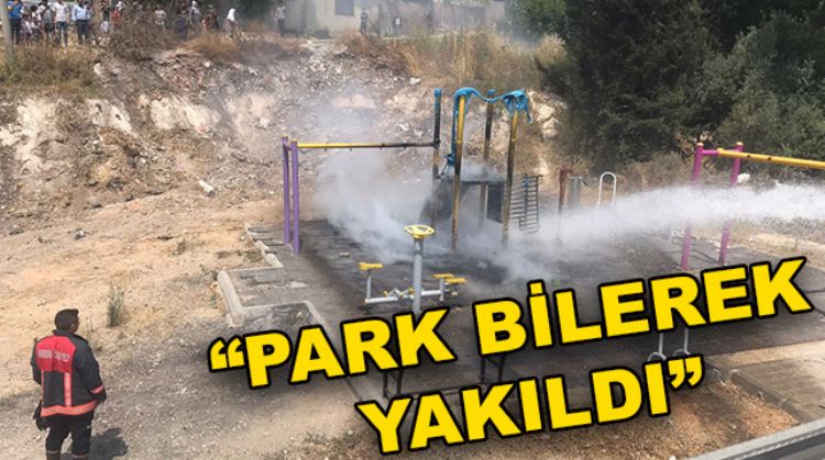 MEZİTLİ’DE OYUN PARKI YANDI