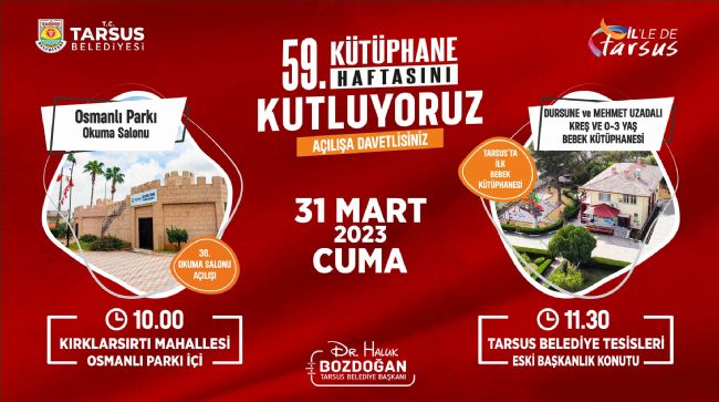 TARSUS BELEDİYESİNDEN KREŞ, OKUMA SALONU VE KÜTÜPHANE