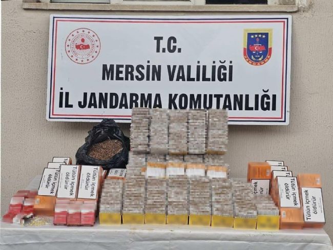 Mersin'de 815 Kilo Tütün ve 13 Bin Adet Makaron Ele Geçirildi