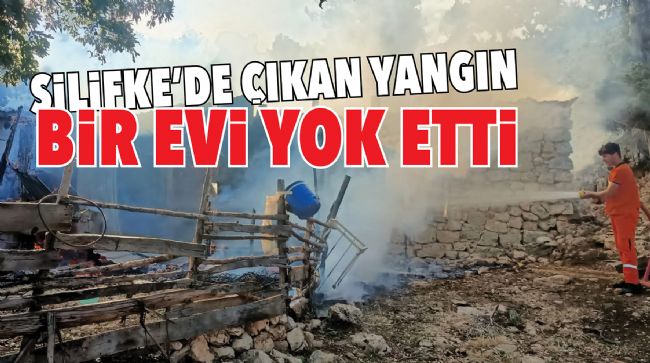 Yangın bir ev ile ağılı kullanılamaz hale getirdi