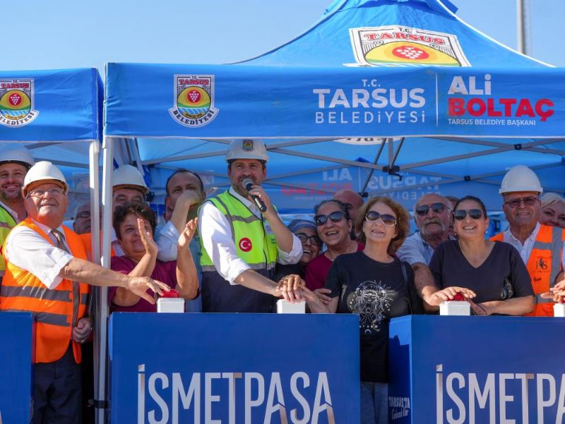 Tarsus'ta yıllardır beklenen kentsel dönüşümde ilk beton döküldü