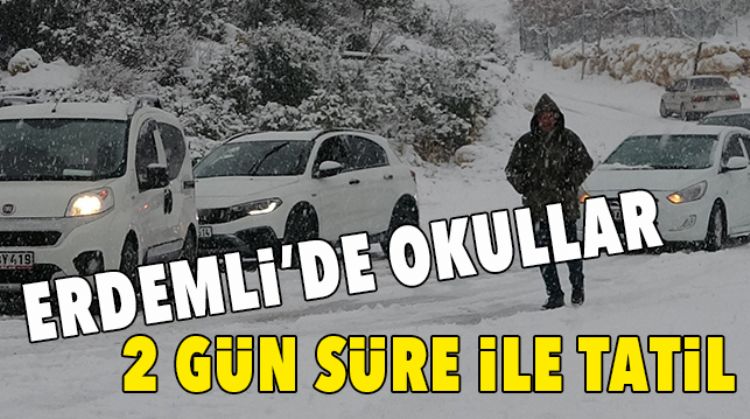 ERDEMLİ’DE KAR YAĞIŞI SIFIR RAKIMLARA KADAR İNDİ