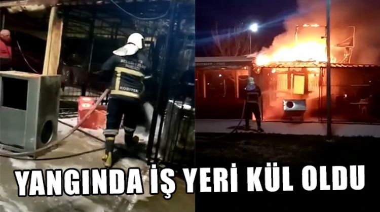 TARSUS'TA ÇIKAN YANGINDA İŞ YERİ KULLANILAMAZ HALE GELDİ