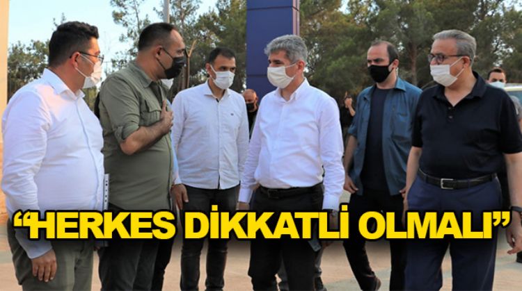 BAŞKAN YILMAZ YANGIN BÖLGELERİNDE
