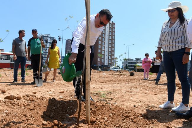 Yenişehir Belediyesi ağaçlandırma çalışmalarını sürdürüyor