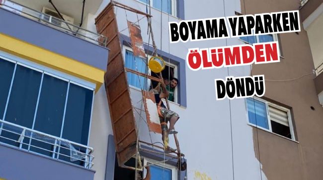  İSKELENİN HALATI KOPTU, BİR İŞÇİ ÖLÜMLE BURUN BURUNA GELDİ