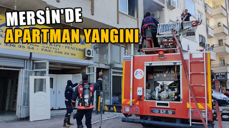 MERSİN’DE 5 KATLI BİR APARTMANDA ÇIKAN YANGIN KORKUTTU