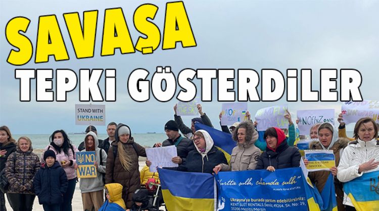 RUSYA SALDIRILARINI PROTESTO ETTİLER