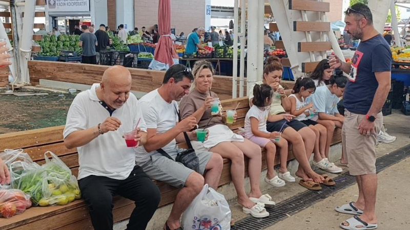  Torosların zirvesinden gelen karlarla serinliyorlar