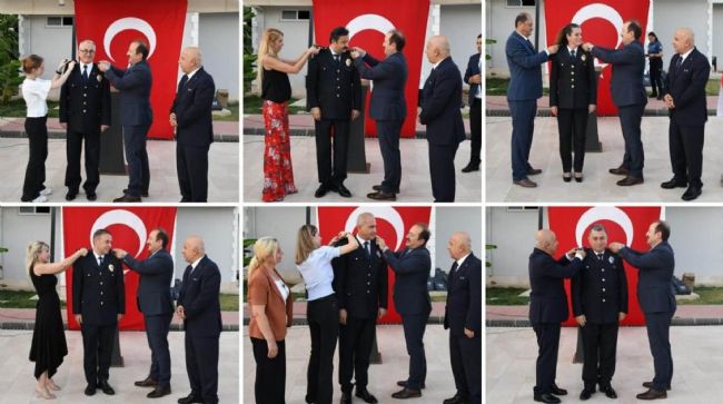 MERSİN’DE POLİSLERE YENİ RÜTBELERİ TAKILDI