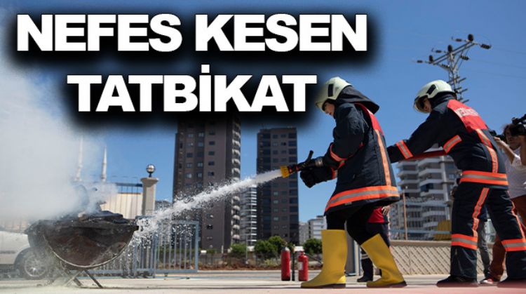 MERSİN İTFAİYESİ YANGIN TATBİKATI YAPTI