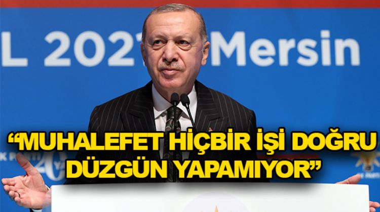 Cumhurbaşkanı Erdoğan: “Seçim öncesinde bol keseden dağıttıkları ne kadar vaat varsa hepsinin altında ezildiler”
