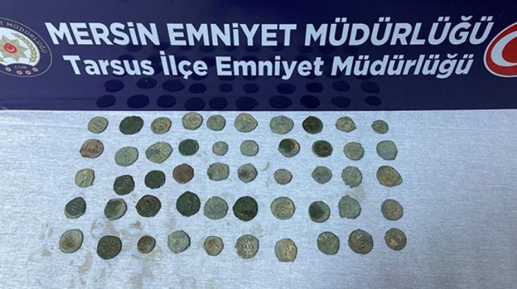 50 ADET SİKKE ELE GEÇİRİLDİ