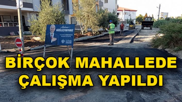 AKDENİZ’DE YOL YAPIM İŞLERİ HIZLA DEVAM EDİYOR