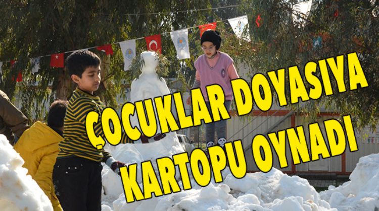 KAR İLE ÇOCUKLARI SEVİNDİRDİLER