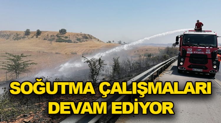 TEM OTOYOLUNDA ÇIKAN YANGIN SÖNDÜRÜLDÜ
