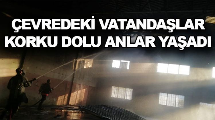 TARSUS’TA KULLANILMAYAN FABRİKADA YANGIN ÇIKTI