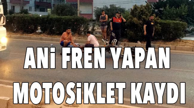 KAYAN MOTOSİKLETTEN DÜŞTÜ